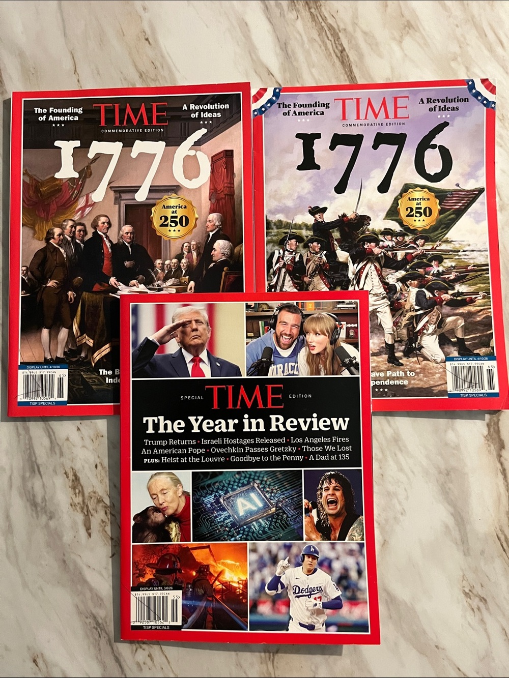 Time 1776 Commemorative Editions & The Year In Review Magazines NEW 2026